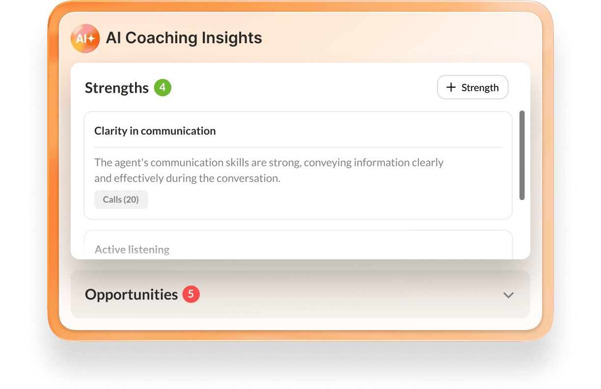 RingCentral’s coaching insights dashboard