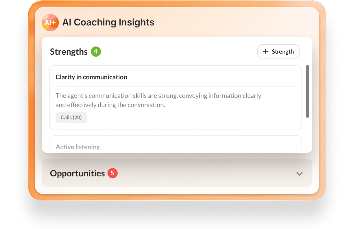 RingCentral’s coaching insights dashboard