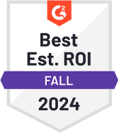 Best Est. ROI Fall 2024 badge